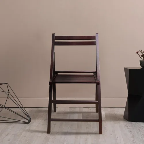 Miniatura 8 de Casual Home Juego de 2 sillas plegables de madera - Espresso