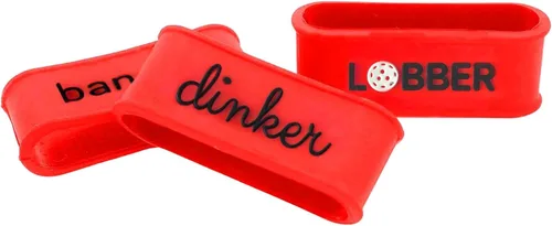 Miniatura 19 de Palms-O-Aces Juego de 3 bandas de agarre para paleta de pickleball – Bandas de silicona para paletas de pickleball para asegurar sobreempuñaduras e