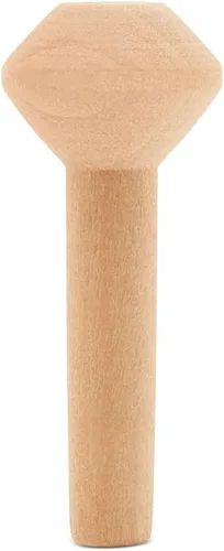 Miniatura 3 de Chimeneas de madera sin terminar, 1-1/2 pulgadas, parte de tren de madera sin terminar para manualidades, paquete de 25 pequeñas chimeneas de madera