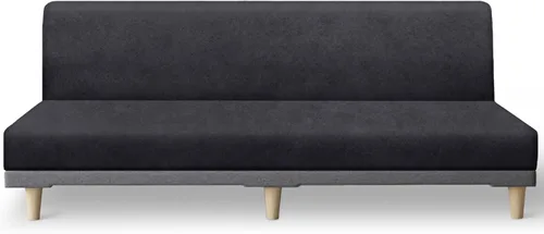 Miniatura 23 de molasofa - Funda elástica para futón de aspecto de cuero, cubierta para sofá sin brazos, protector de muebles con parte inferior elástica, funda