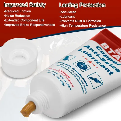 Miniatura 2 de BTAS Lubricante de Rosca Compuesto Antiadherente de Cobre Nunca Antiseize de Alta Temperatura para Bujías de Encendido 1 oz 1Pcs