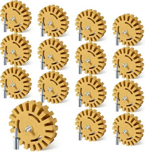 Miniatura 9 de CowboyBOB Removedor de Calcomanías Rueda Borradora Rueda Borradora de Goma para Taladro Remueve Rayas de Automóvil Cintas de Vinilo y Gráficos Kit