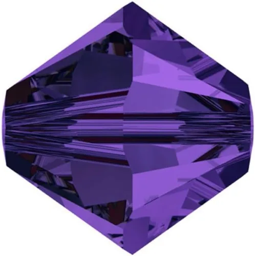 Miniatura 20 de 100 cuentas sueltas de cristal bicono facetado pequeño Preciosa auténtico de 3mm (0.118 pulgadas) aguamarina AB (azul) compatibles con cristales