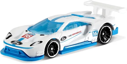 Miniatura 2 de Hot Wheels 2017 HW Speed Graphics Ford Performance 2016 Ford GT Race 247/365, blanco