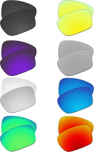 EZReplace Lentes de repuesto para gafas de sol Oakley Holbrook XL OO9417 (lentes polarizadas) - negro carbón+verde primavera+rojo fuego+azul