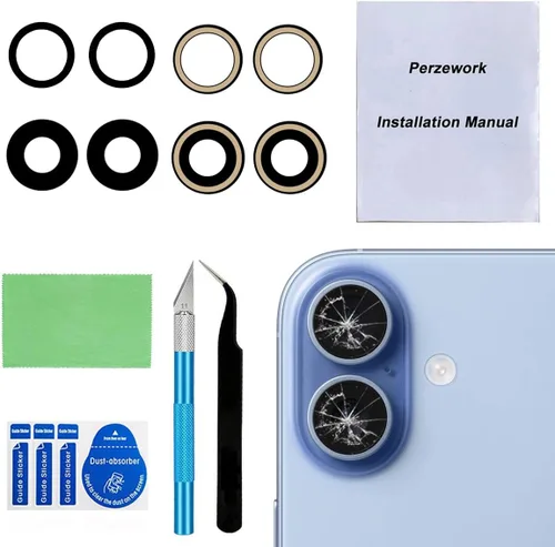 Miniatura 21 de 2 Unidades OEM trasera lente de la cámara trasera reemplazo de cristal para iPhone 13 y iPhone 13 Mini con adhesivo preinstalado y kit de iPhone 13