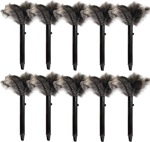 Miniatura 9 de Plumero Retráctil de Pluma de Avestruz para Limpieza, Plumero de Plumas Esponjoso y Natural con Mango Retráctil, Suministros de Limpieza de Mano