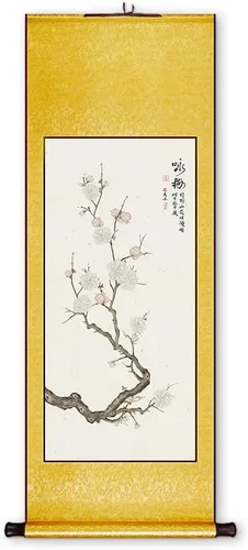 Miniatura 15 de Xzhipeng Pergamino Pintura colgante vertical Flor pájaro Pintura china Porche Pasillo Pasillo Pintura colgante Pergamino Sala de estar Comedor