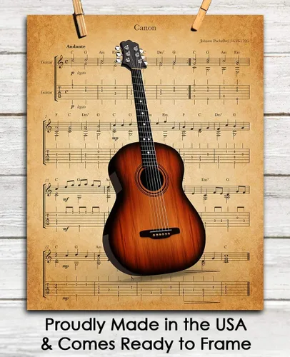 Miniatura 6 de Póster de guitarra vintage Canon: impresiones artísticas estéticas de pared para baño, hogar, cueva de hombre, dormitorio, oficina y bar, idea