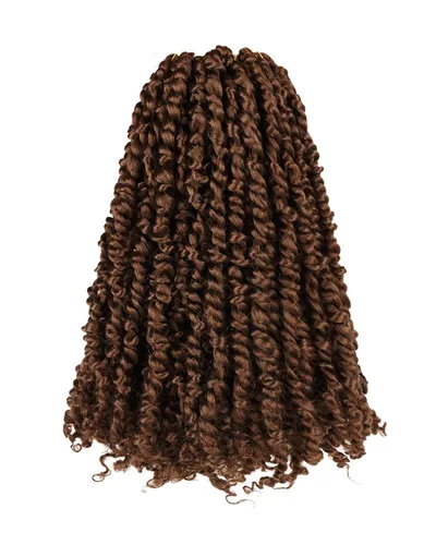 Miniatura 32 de Cabello de Ganchillo Pre-Retorcido Passion Twist para Mujeres Negras y Niños, Cabello Passion Twist Pre-Enrollado Trenzas Bohemias 4 Pulgadas 8