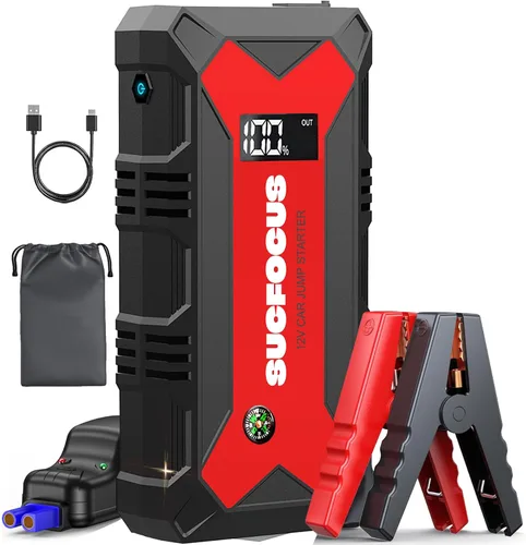Miniatura 9 de Arrancador de Batería de Coche, Arrancador de Batería Portátil de 4000A (para Motor de Gasolina de 9.0L o Diésel de 7.0L), Caja de Arranque, Paquete