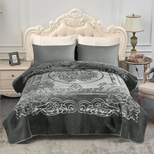Miniatura 20 de MERRY HOME - Manta de forro polar coreana tamaño king, 85 x 95 pulgadas - 9 libras, capa individual, manta de visón suave y cálida, manta gruesa