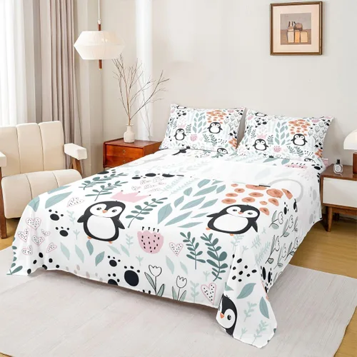 Miniatura 13 de Erosebridal Juego de sábanas de animales de la selva para niñas y niños, juego de sábanas de safari salvaje con diseño de elefante, oso, tigre