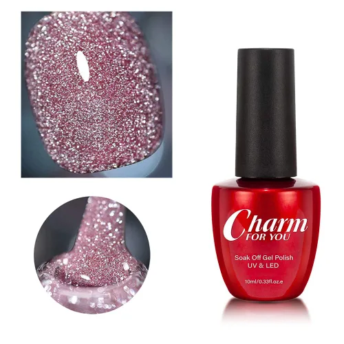 VERONNI Explosion Diamond - Esmalte de uñas de gel reflectante brillante con purpurina brillante para remojar el gel de uñas UV, gel de diamante 03