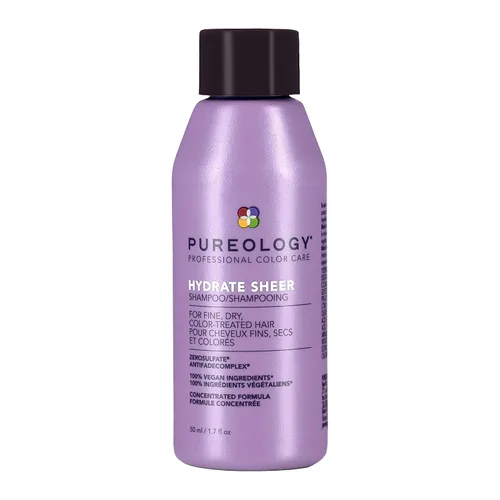 Pureology Hydrate Sheer Shampoo - Champú hidratante ligero para cabello fino o seco tratado con color, sin silicona y vegano