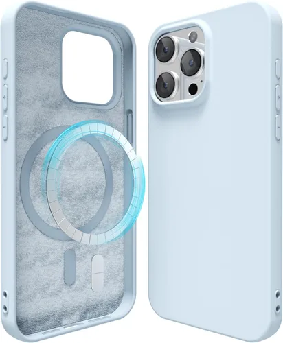 Miniatura 96 de oakxco Funda de silicona para iPhone 12 Pro Max, magnética, compatible con carga inalámbrica Magsafe, cubierta protectora de goma suave y delgada