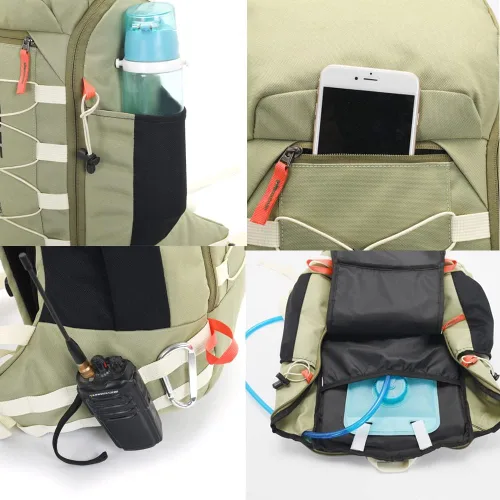 Miniatura 3 de Bseash Mochila impermeable de 40 L para senderismo y campamento con cubierta para lluvia, mochila de viaje para deportes al aire libre para esquí