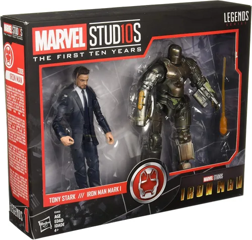 Miniatura 2 de Marvel Studios Legends Series Hasbro Tony Stark y Iron Man Mark 1 - Paquete de 2 figuras de acción.
