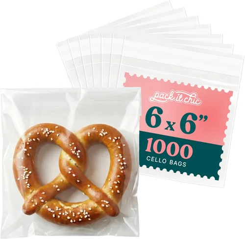Miniatura 16 de Bolsas de celofán autosellantes de 3 x 4 pulgadas (paquete de 1000) – Bolsas transparentes para galletas con sello para embalaje de productos