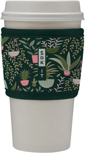 Miniatura 100 de Sok It HotSok Coffee & Tea - Funda de neopreno con aislamiento reutilizable (floral abstracto)