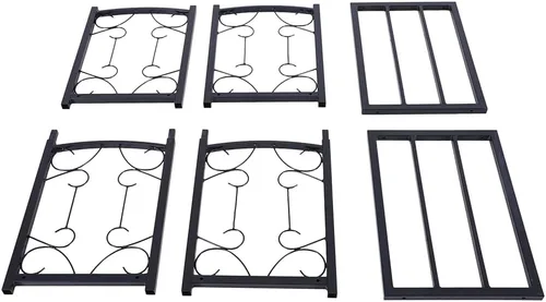 Miniatura 8 de PHI VILLA Estante de leña de 2 capas resistente, soporte de doble capa para leña de chimenea, estante de almacenamiento con clasificación