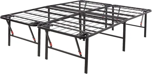 Miniatura 14 de Amazon Basics Base de cama plegable de metal con almacenamiento, soporte de acero resistente, no necesita somier, 14 pulgadas de alto, configuración
