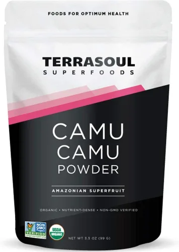 Terrasoul Superfoods Camu Camu Camu en polvo orgánico, 7 onzas (paquete de 2) - Crudo | Vitamina C | Apoyo inmunológico
