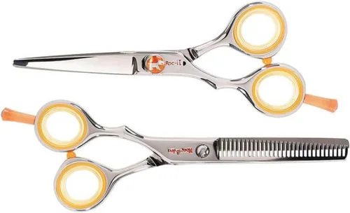 Miniatura 11 de Cricket Centrix Roc-It Dog Professional Stylist - Juego de tijeras de corte de pelo de 5.75 pulgadas y tijeras de adelgazamiento 30T