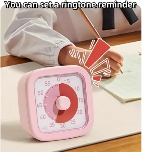 Miniatura 5 de Temporizador visual para niños en casa - Temporizador visual de 60 minutos para niños para el aula, oficina en casa, reloj de cuenta atrás