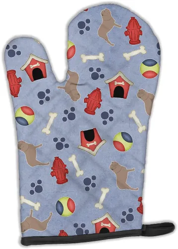Miniatura 181 de Caroline's Treasures BB4872OVMT - Guante de horno de Navidad Affenpinscher resistente al calor, grueso para sartenes calientes y horno, manopla