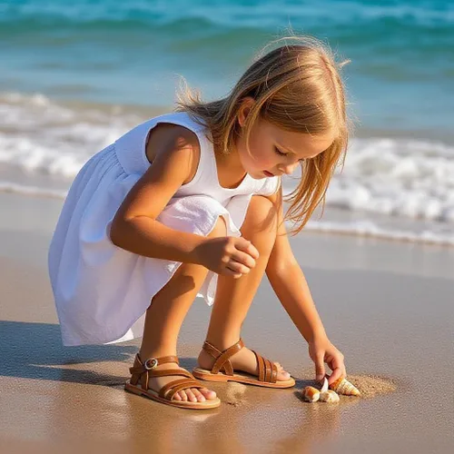 Miniatura 2 de ESTINE ToddlerLittle Kid Girls Dress Cross Strappy Open Toe Sandals Princess Flats Summer Flower Girl Shoes