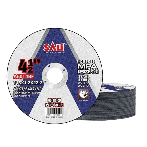 Miniatura 10 de SALI Paquete de 100 ruedas de corte de 4 1/2 pulgadas de 4-1/2 x 3/64 x 7/8 pulgadas para metal y acero inoxidable, rueda de corte con amoladora