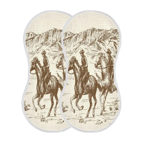 Miniatura 10 de Juego de 1 paños de muselina para bebé, suaves y absorbentes, con estampado de vaca, baberos, toalla facial para niños recién nacidos, 22 x 11 Vaca