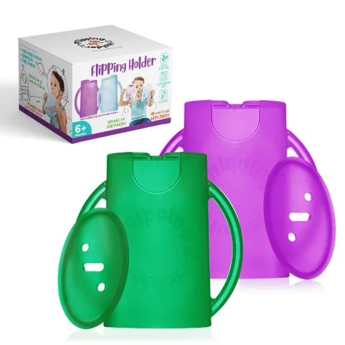 Miniatura 16 de Flipping Holder 2 en 1 para bolsas de comida y cajas de jugo para bebé (paquete de 2) - Envase seguro para alimentos sin apretar, con asas de fácil