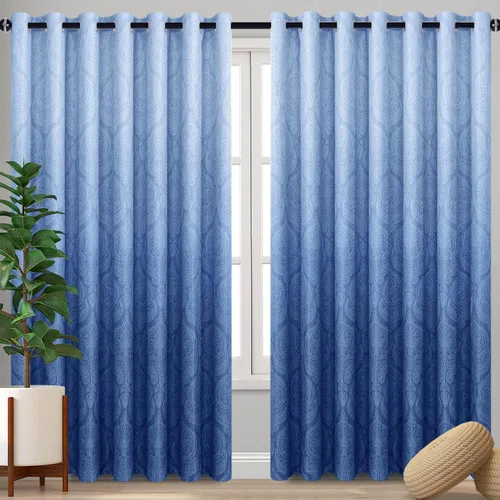 Miniatura 67 de DWCN - Cortinas blackout para dormitorio, diseño de damasco con aislamiento térmico y ojales, para sala de estar, juego de 2 paneles de cortina Gris