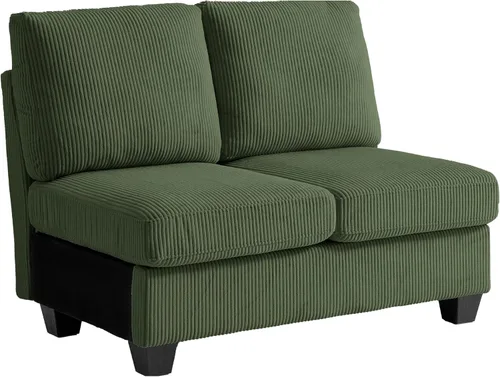 Miniatura 23 de CHIC HOUSE Modular Sectional Sofa with Storage Ottomans, Corduroy Cloud Couch for Small Spaces & Apartments, Reconfigurable L/U Shaped Convertible