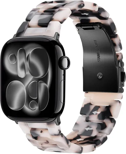 Miniatura 27 de V-MORO - Correas de resina compatibles con Apple Watch Series 11/10/9/8/7 y SE/6/5/4/3/2/1/SE3 de 1.49, 1.57, 1.61, 1.65 pulgadas, correa ligera