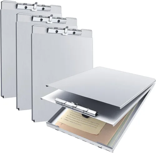 Miniatura 8 de Henoyso 1 portapapeles de almacenamiento de metal a granel de aluminio resistente para profesores, contratistas, construcción médica, oficina
