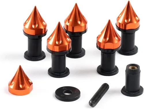 Miniatura 5 de 6 unids negro motocicletas universales parabrisas espigas pernos tornillos parabrisas M5 tornillo carenado placa placa kit de montaje pozo tuercas