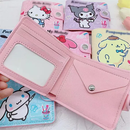 Miniatura 4 de COWLAT Cartera de anime con diseño de dibujos animados, Painting-P0cha Wallet, Anime