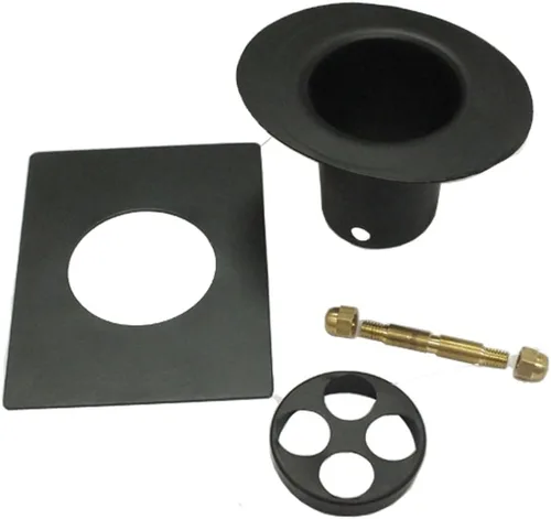 Miniatura 4 de Monarch Rain Chains Kits de instalación – Juego de adaptadores de canalón de aluminio de 3 piezas con placa rectangular y filtro de agujero redondo