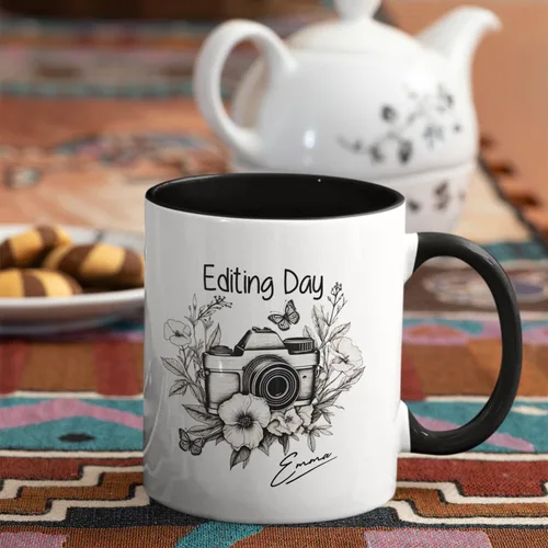 Miniatura 6 de Taza de café personalizada con nombre, taza de regalo personalizada para amantes de la fotografía, amigos, familia, taza de té blanca de 11 o 15