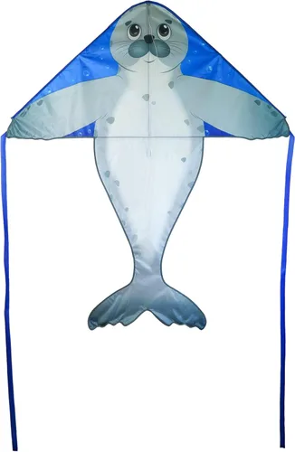 Miniatura 6 de In the Breeze Sea Life Fly-Hi Kite, cometa de una sola línea, tela Ripstop, línea y bolsa incluidas Sirena