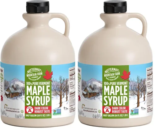 Miniatura 9 de Butternut Mountain Farm Pure Vermont - Jarabe de arce, orgánico, grado A, ámbar rico, botella de 12 onzas, fácil de apretar (paquete de 2)