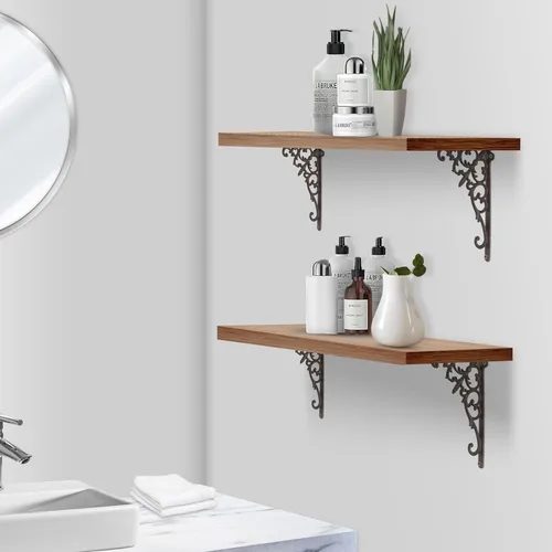 Miniatura 7 de Z Metnal Soportes decorativos para estantes, 6 x 9 pulgadas, soporte de buzón de metal de hierro forjado fundido, decoración de pared, soporte