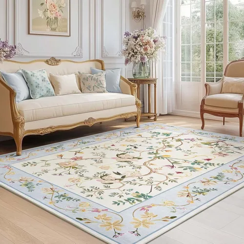 Miniatura 52 de Jinchan Alfombra Floral de Pasillo, 2x5, Alfombras Antideslizantes Lavables a Máquina, Alfombra Suave de Pelo Bajo para Pasillo, Resistente a