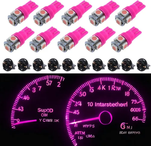 Miniatura 13 de T10 194 168 Dash Instrument Ultra Blue Bombillas LED Bright Panel Gauge Cluster Dashboard Bombillas LED 10pcs/Set