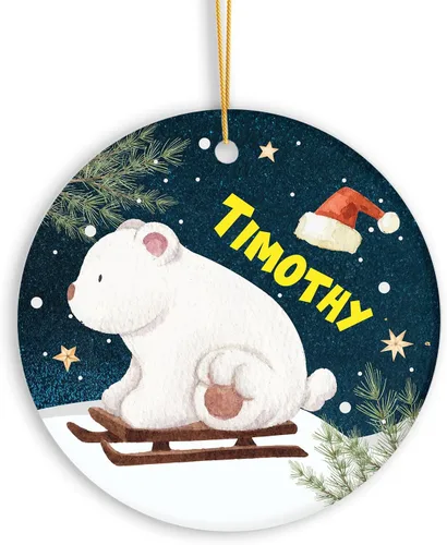 Miniatura 17 de Adorno de muñeco de nieve personalizado, muñeco de nieve de Papá Noel, adorno de Navidad con nombre personalizado, lindo adorno de muñeco de nieve