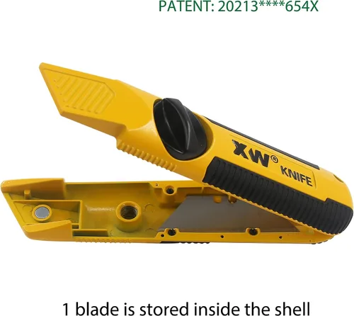 Miniatura 2 de XW Cuchillo utilitario de hoja fija, cortador de paneles de yeso resistente no retráctil, 10 cuchillas adicionales incluidas, paquete de 2