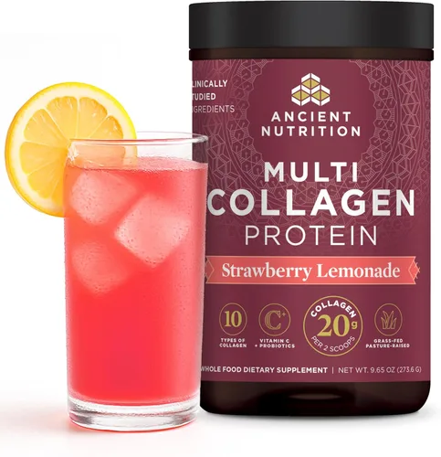 Miniatura 12 de Ancient Nutrition - Péptidos de colágeno en polvo, proteína multi-colágeno, para mujeres y hombres, con vitamina C, probióticos, colágeno